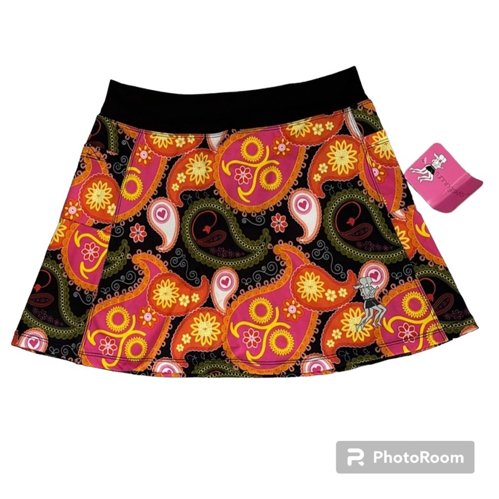 Running Skirts Multi-Color Athletic Skirt With Built In Liner & Side Pockets